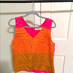 Pink and Orange Sleeveless Top